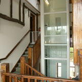 stairwell with lft for disabled guests